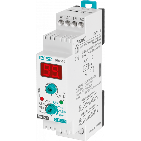Relais de minuterie numérique avec retard de déclenchement TENSE DRV-10