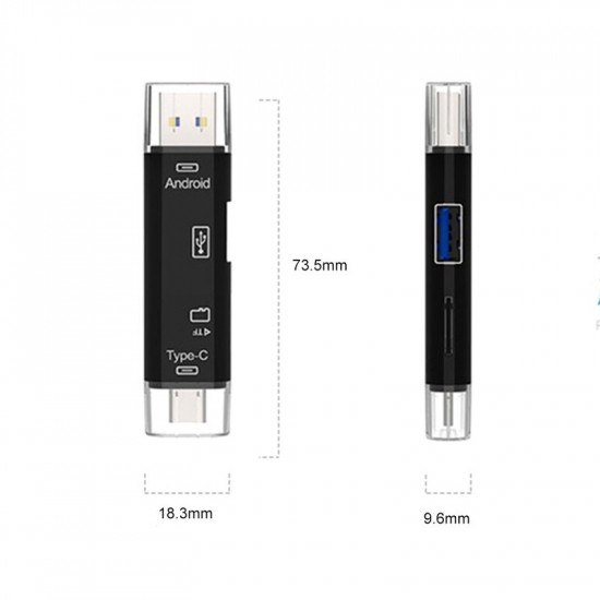Lecteur de cartes mémoire OTG multifonction 5 en 1 Usb 3.0 Type C Lecteur de cartes mémoire OTG multifonction 5 en 1 Usb 3.0 Type C