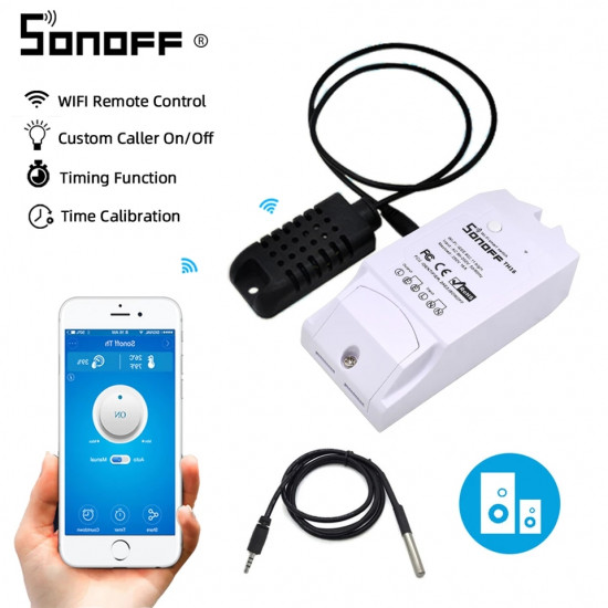 Sonoff TH16 commutateur Wifi intelligent surveillance de la température et  humidité 