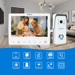 Sonnette visiophone TMEZON avec écran 7" wifi supporte l'application tuya   Sonnette visiophone TMEZON avec écran 7" wifi supporte l'application tuya