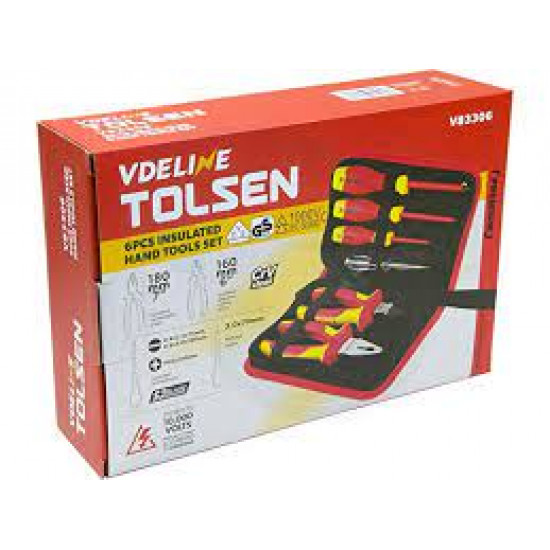 Jeu de tournevis et pinces isolant 1000V 6PCS TOLSEN V83306