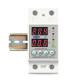 Din Rail Dual Display Adjustable Over Voltage Current and Under Voltage Protective Device Protector Relay 63A 230V Din Rail Dual Display Adjustable Over Voltage Current and Under Voltage Protective Device Protector Relay 63A 230V