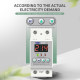 Din rail voltage display relay ON/OFF adjustable over under voltage proteciotn device automatic reconnect protector 63A TOMZN TOVPD1-60-V Din rail voltage display relay ON/OFF adjustable over under voltage proteciotn device automatic reconnect protector 63A TOMZN TOVPD1-60-V