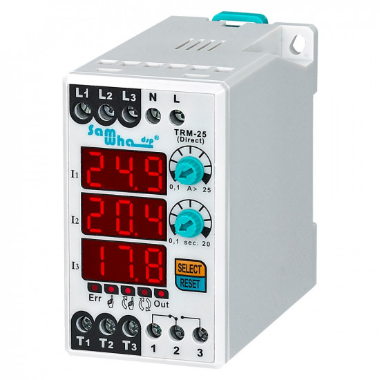  Digital (Manual / Semi-Automatic / Automatic Reset) Electronic Overload Asymmetry Relay Thermal Relay TRM 25  150-260VAC