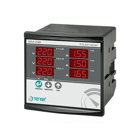 MODULAR ELECTRONIC MULTIMETER: VOLTMETER + AMMETER + DIGITAL FREQUENCY METER ON DIN RAIL TENSE EM06 MODULAR ELECTRONIC MULTIMETER: VOLTMETER + AMMETER + DIGITAL FREQUENCY METER ON DIN RAIL TENSE EM06