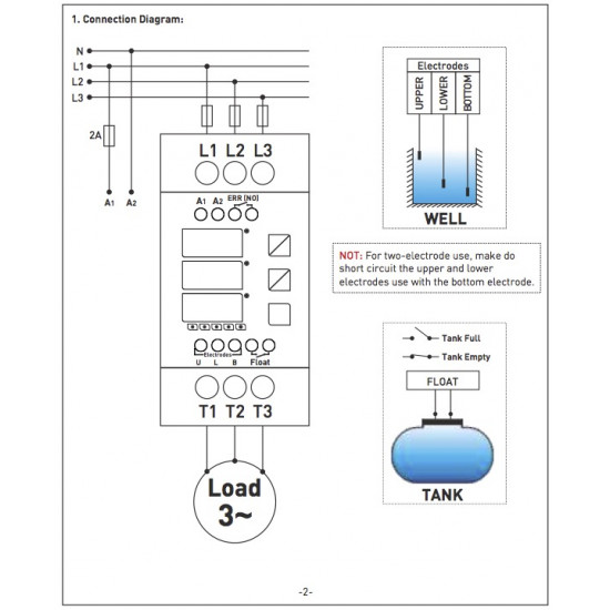 Three-phase Submersible Pump Control relay tense TDK-30 Three-phase Submersible Pump Control relay tense TDK-30