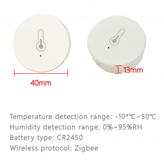 Capteur de température et d'humidité zigbee tuya IH-K009 compatible alexa et googleHome