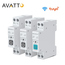 Disjoncteur WiFi avec compteur d'énergie, moniteur de consommation d'énergie AVATTO WCB02-WM Disjoncteur WiFi avec compteur d'énergie, moniteur de consommation d'énergie AVATTO WCB02-WM