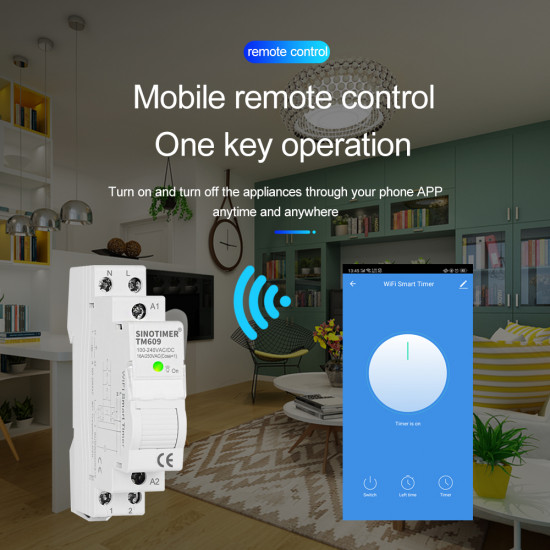 Télérupteur / contacteur WiFi DIN 16A compatible Tuya Smart Life avec mémoire interne Télérupteur / contacteur WiFi DIN 16A compatible Tuya Smart Life avec mémoire interne