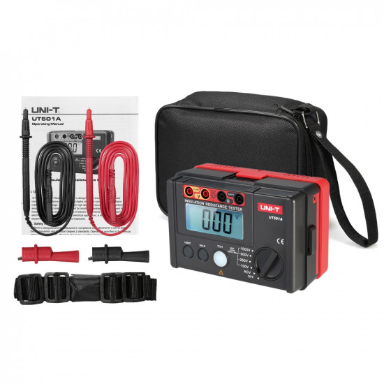 UNI-T UT501A Insulation Resistance Tester 2000 Count LCD Display Overload Indication Backlight AC Voltage Measurement Meter UNI-T UT501A Insulation Resistance Tester 2000 Count LCD Display Overload Indication Backlight AC Voltage Measurement Meter