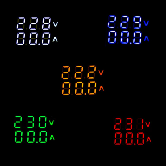 LED Dual Display AC Amp Volt Digital Voltage Current