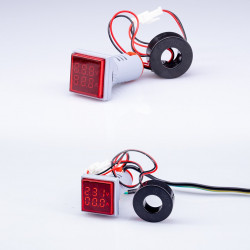 LED Dual Display AC Amp Volt Digital Voltage Current Meter Indicator