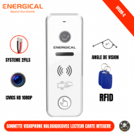 Visiophone sonnette 2 fils avec lecteur RFID ENERGICAL  VFE 09-C Visiophone sonnette 2 fils avec lecteur RFID ENERGICAL  VFE 09-C