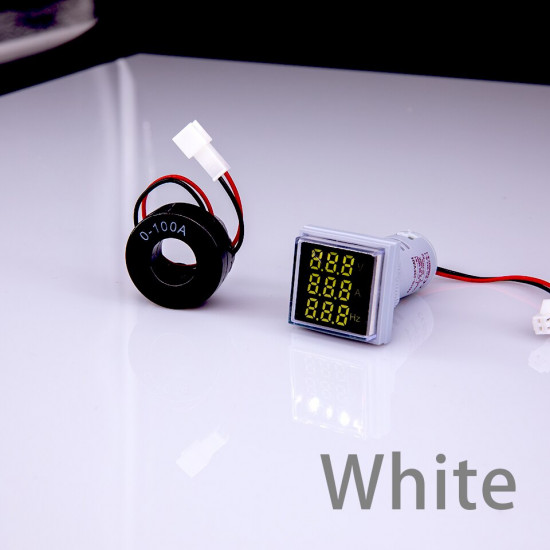 Voltmètre ampèremètre fréquencemètre 3 en 1 indicateur de tension numérique 22MM AC 60-500V 0-100A 20-75Hz Voltmètre ampèremètre fréquencemètre 3 en 1 indicateur de tension numérique 22MM AC 60-500V 0-100A 20-75Hz