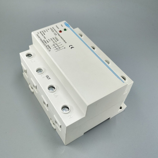 100A 380V Three Phase four wire Din rail automatic recovery over voltage and under voltage protective protection relay