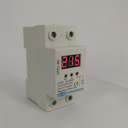automatic reconnect over and under voltage protection protective device relay with Voltmeter voltage monitor 60 A 220 V
