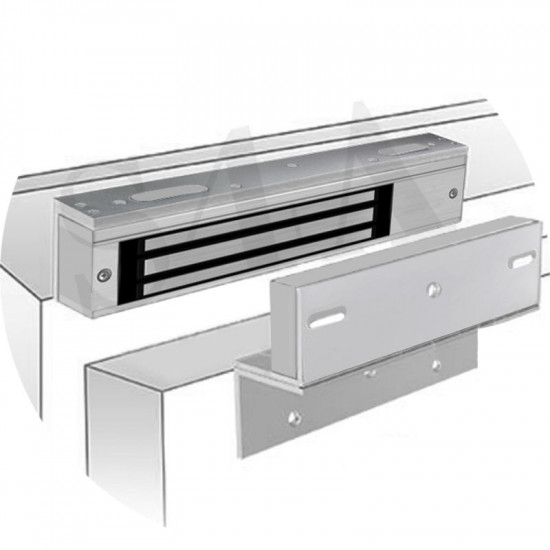 Ventouse électromagnétiquedissimulée 12V 500kg avec support Ventouse électromagnétiquedissimulée 12V 500kg avec support