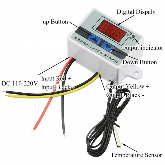 Régulateur de température numérique XH-W3001 CC 24V