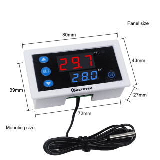 Régulateur De Température Numérique 20A - Thermostat Avec Thermomètre - Pour Chauffage/refroidissement - Neuf
