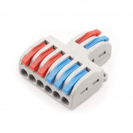 Répartiteur  de fils électrique connecteur rapide 2 entrés 6 sorties WAGO: LT-623 Répartiteur  de fils électrique connecteur rapide 2 entrés 6 sorties WAGO: LT-623