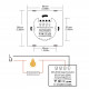 Interrupteur d'éclairage 2 voies intelligent WiFi RF433 sans fil neutre application tuya 