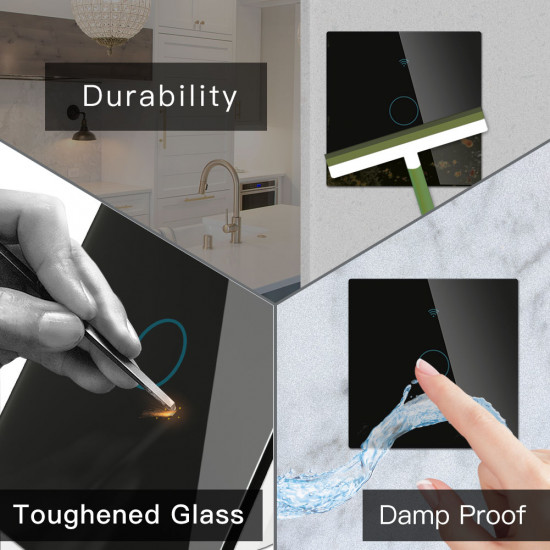 Smart WiFi RF433 Wireless without Neutral 2Gang Light Switch Tuya APP Smart WiFi RF433 Wireless without Neutral 2Gang Light Switch Tuya APP
