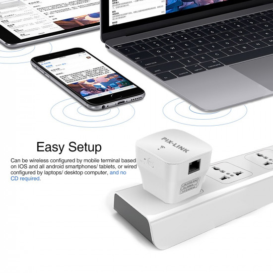 Répéteur WIFI PIXLINK LV-WR12 sans fil 300Mbps Répéteur WIFI PIXLINK LV-WR12 sans fil 300Mbps