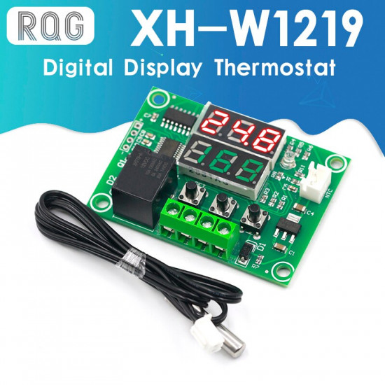 Dual LED Digital Display Thermostat Temperature Controller XH-W1219 DC 12V Dual LED Digital Display Thermostat Temperature Controller XH-W1219 DC 12V