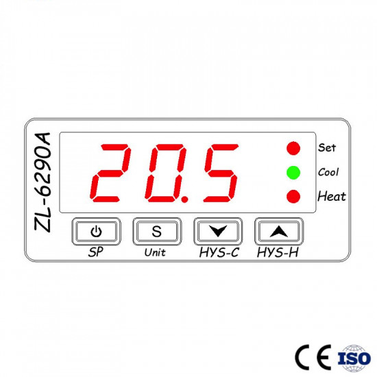 Régulateur de température numérique 220V  ZL-6290A 