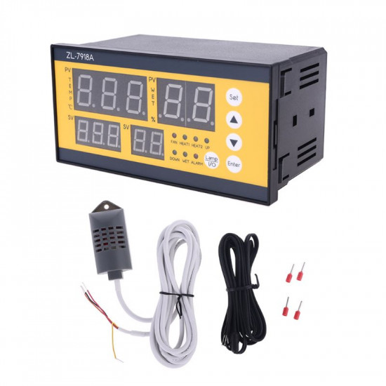 ZL-7918A Automatic Incubator Controller 100-240V LCD Tem Humidity Control