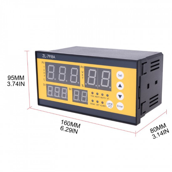 ZL-7918A Automatic Incubator Controller 100-240V LCD Tem Humidity Control ZL-7918A Automatic Incubator Controller 100-240V LCD Tem Humidity Control