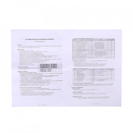 ZL-7918A Automatic Incubator Controller 100-240V LCD Tem Humidity Control ZL-7918A Automatic Incubator Controller 100-240V LCD Tem Humidity Control