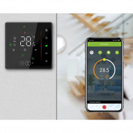 Thermostat intelligent Zigbee pour chaudière – sortie filaire avec contact sec – Noir – BHT-006GCZB
