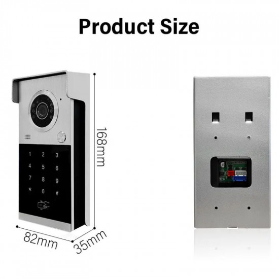système de visiophone hybride AHD-TUYA vidéo intelligent avec sonnette en métal, écran tactile de 7 pouces