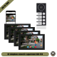 Kit Visiophone 4 Boutons Pour 4 étages avec 4 Écrans 7" AHD-Tuya 