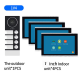 Kit Visiophone 4 Boutons Pour 4 étages avec 4 Écrans 7" AHD-Tuya 