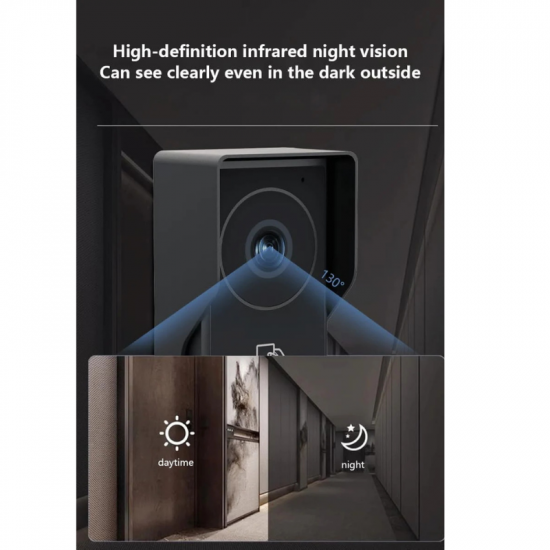 Platine de Rue sonnette visiophone AHD-Tuya Noir avec Lecteur carte mifare intégré