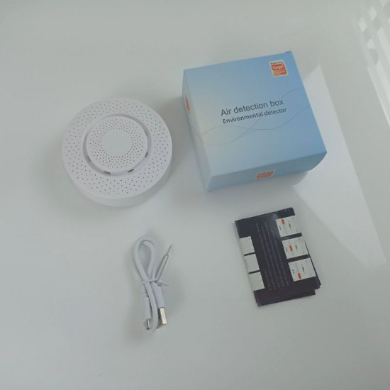 Boite à air intelligente 5 en 1 wifi tuya détecteur C02 , VOC , HCHO , Temp , Humidté Boite à air intelligente 5 en 1 wifi tuya détecteur C02 , VOC , HCHO , Temp , Humidté