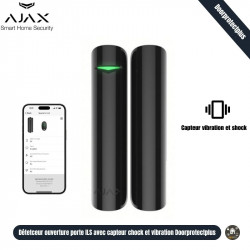Détecteur d'ouverture magnétique sans fil Ils noir avec détection de choc et de vibration Ajax doorprotectpus Détecteur d'ouverture magnétique sans fil Ils noir avec détection de choc et de vibration Ajax doorprotectpus