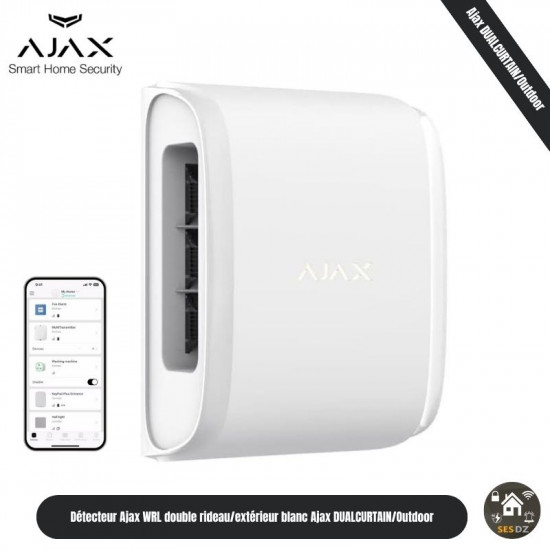 Détecteur Ajax WRL double rideau/extérieur blanc Ajax DUALCURTAIN/Outdoor Détecteur Ajax WRL double rideau/extérieur blanc Ajax DUALCURTAIN/Outdoor