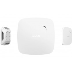 Wireless smoke and temperature detector ajax FireProtect White
