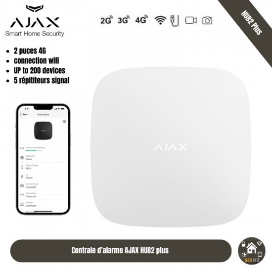 Centrale d'alarme AJAX HUB 2 PLUS Centrale d'alarme AJAX HUB 2 PLUS