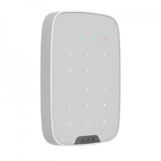 Clavier de sécurité Blanc sans fil pour armement et désarmement du système de sécurité Ajax  Aj-Keypad-Plus