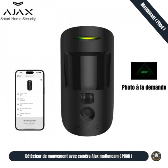 Détecteur de mouvement sans fil qui prend des photos par alarme et sur demande Ajax Motioncam (PhOD) Détecteur de mouvement sans fil qui prend des photos par alarme et sur demande Ajax Motioncam (PhOD)