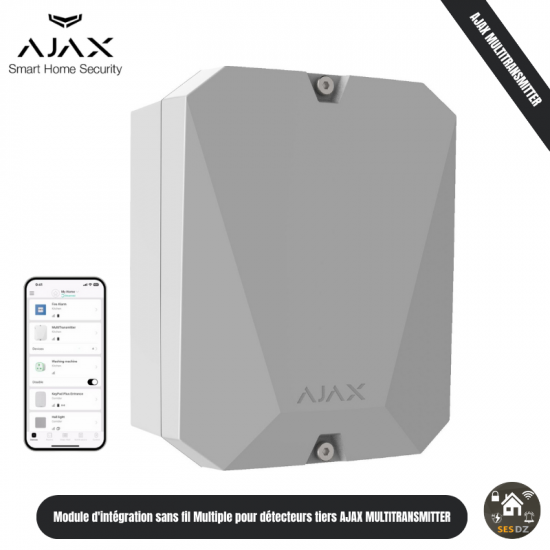 Module d'intégration Multiple sans fil pour détecteurs tiers AJAX MULTI-TRANSMITTER Module d'intégration Multiple sans fil pour détecteurs tiers AJAX MULTI-TRANSMITTER