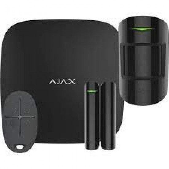 Kit alarme anti-intrusion Ajax Noir avec sirène extérieure sans fils Kit alarme anti-intrusion Ajax Noir avec sirène extérieure sans fils