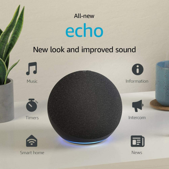 Enceinte connectée avec Alexa, Echo Dot 4ème génération anthracite