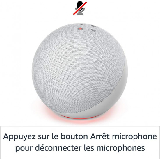 Enceinte connectée avec Alexa, Echo Dot 4ème génération Blanc