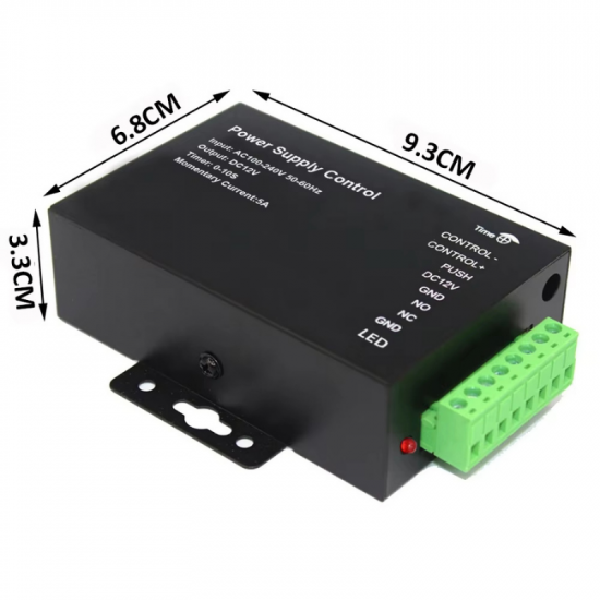 Alimentation contrôle d'accès 12V 5A avec l'option de controle directe de la serrure et Temporisateur Alimentation contrôle d'accès 12V 5A avec l'option de controle directe de la serrure et Temporisateur