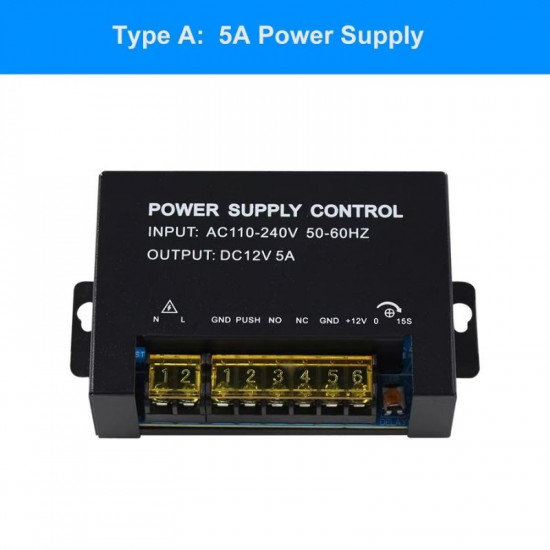 Alimentation contrôle d'accès 12V 5A avec l'option de controle directe de la serrure et Temporisateur Vauxtek VX80B Alimentation contrôle d'accès 12V 5A avec l'option de controle directe de la serrure et Temporisateur Vauxtek VX80B